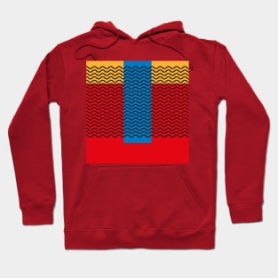 Geometric Shapes and Waves Mosaic Abstract Hoodie